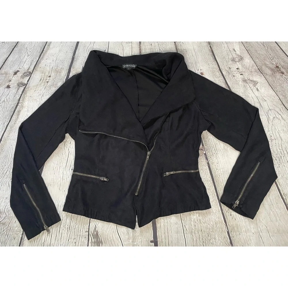 Rampage Black Faux Suede Jacket